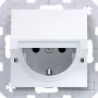 HAGER WAS1212WG Witty presa SCHUKO con coperchio a ribalta, da incasso, bianco polare