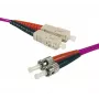 EXERTIS CONNECT cavo patch in fibra ottica Eco, OM4 50/125µm, ST su SC duplex, viola erika, 5m 392824