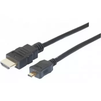 EXERTIS CONNECT cavo Micro HDMI High Speed con Ethernet, placcato oro, HDMI Type-A a Micro HDMI Type-D, 1,0 m 128490
