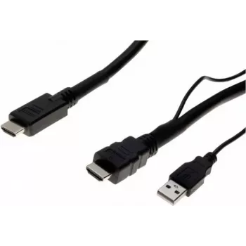 Exertis Connect cavo HDMI High Speed con Ethernet, 4K 60Hz, amplificazione attiva, 10m, nero 128944