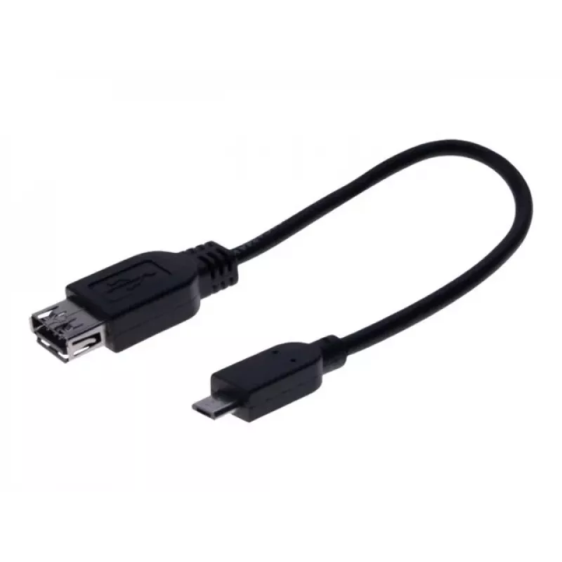 EXERTIS CONNECT cavo adattatore Micro USB OTG, USB-A femmina a Micro-B maschio, 0,15 m, nero 532416