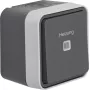 Hager WNC016 deviatore per riscaldamento da parete con contrassegno riscaldamento, IP55, grigio