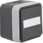 Hager WNC027 pulsante, 1 polo, 1 contatto NO, 10A, 250V AC, guida DIN, grigio chiaro