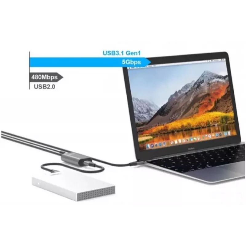 Exertis Connect prolunga attiva USB-C 5m USB 3.1 Gen 1 5Gbps 60W PD 149255