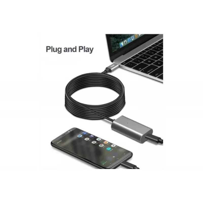 Exertis Connect prolunga attiva USB-C 5m USB 3.1 Gen 1 5Gbps 60W PD 149255