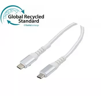 Exertis Connect Cavo USB 3.2 Gen 2, 100W, USB-C a USB-C, GRS, bianco, 1,0m (532558)