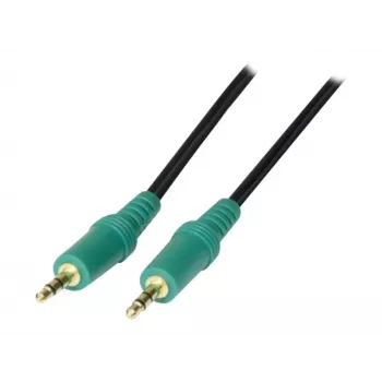 TECLINE Cavo audio, jack stereo 3,5 mm connettore maschio su connettore maschio, 5,0 m, nero 108897