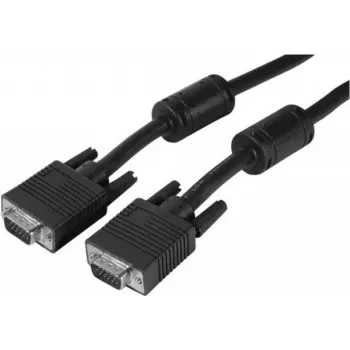 EXERTIS CONNECT Cavo monitor SVGA, HD D-Sub 15 poli connettore maschio su connettore maschio, 1,0 m, nero, di alta qualità per applicazioni esigenti (119700)
