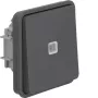 HAGER WNA021 Pulsante illuminato con contatto deviatore, serie W.1, bianco polare