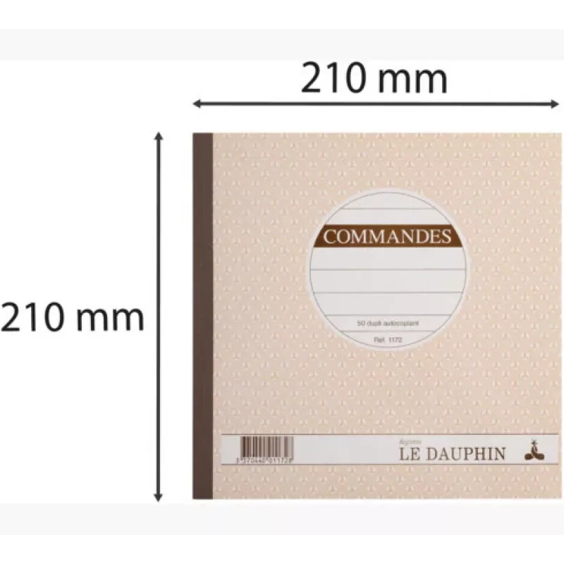 Le Dauphin Manifold Commandes Blocco modulo d'ordine, 210 x 210 mm, 2 parti autocopiante, 50 set, bianco/giallo (1172D)