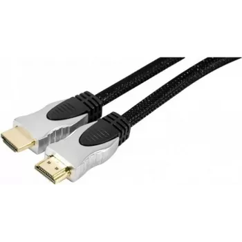 EXERTIS CONNECT Cavo HDMI High-Speed con Ethernet, placcato oro, intrecciato, 1,5 m, nero 127899