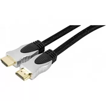 EXERTIS CONNECT Cavo HDMI High-Speed con Ethernet, placcato oro, intrecciato, 1,5 m, nero 127899