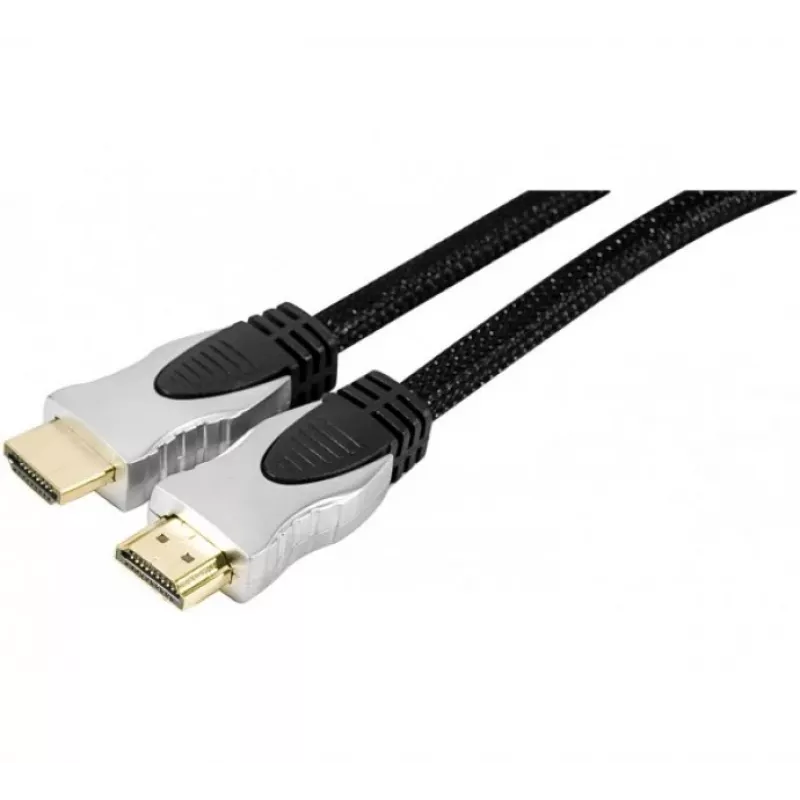 EXERTIS CONNECT Cavo HDMI High-Speed con Ethernet, placcato oro, intrecciato, 1,5 m, nero 127899