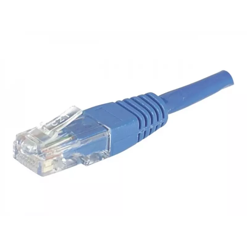 EXERTIS CONNECT Cavo patch in rame non schermato CAT.6 U/UTP, blu, 15,0 m, RJ45 con protezione linguetta 246761