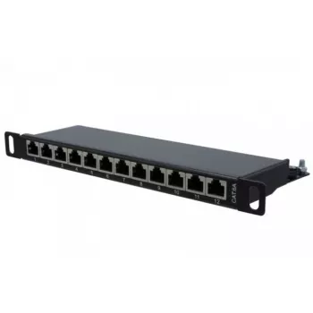 EXERTIS CONNECT Patch panel Cat. 6A STP 10 pollici 0,5U 12 porte, nero 257312