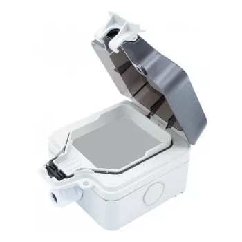 Exertis Connect Custodia esterna da parete IP66, 1 modulo, grigio chiaro RAL 7035 (273049)