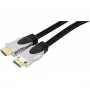 EXERTIS CONNECT Cavo HDMI High Speed con Ethernet, placcato oro, guaina intrecciata, 3,0 m, nero 127911