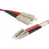 EXERTIS CONNECT Cavo patch fibra ottica duplex multimodale LC/UPC su LC/UPC OM4 10m, LSZH, viola erica 392786