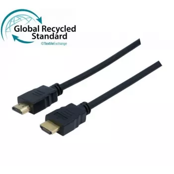 Exertis Connect Cavo HDMI 2.0 High Speed, 4K, connettore maschio HDMI Type-A su connettore maschio HDMI Type-A, placcato oro, nero, 1,0 m (127980)