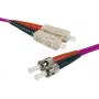 Cavo patch in fibra ottica EXERTIS CONNECT OM4, 50/125 µm, 2x ST su SC Duplex, viola erika, 1 m, UPC 392821