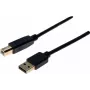 EXERTIS CONNECT cavo USB 2.0 Premium, placcato oro, USB A su USB B, 1,0 m, nero 532427