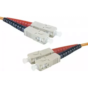 EXERTIS CONNECT cavo patch in fibra ottica Eco, 50/125 µm, fibra OM2, connettore SC Duplex/connettore, arancione, 10,0 m UPC Polish 392696
