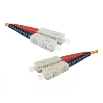 EXERTIS CONNECT cavo patch in fibra ottica Eco, 50/125 µm, fibra OM2, connettore SC Duplex/connettore, arancione, 10,0 m UPC Polish 392696