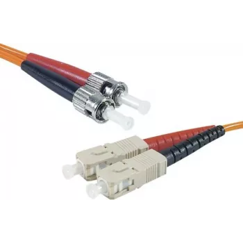 EXERTIS CONNECT cavo patch in fibra ottica multimodale duplex ST/UPC a SC/UPC, OM2 50/125µm, LSZH, arancione, 2m 392702
