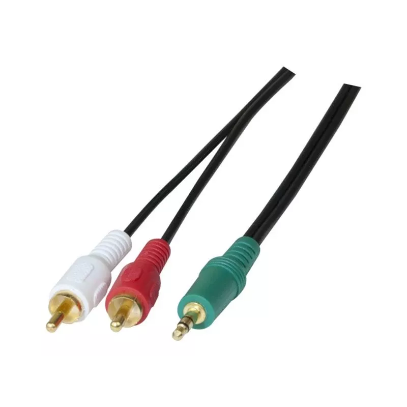 Exertis Connect 108791 cavo audio 3 m 3,5 mm a 2 x RCA connettore maschio nero