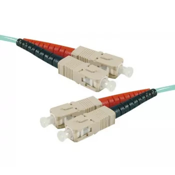EXERTIS CONNECT cavo patch in fibra ottica OM3 SC duplex UPC, 50/125 µm, aqua, 20 m, High Density 392758