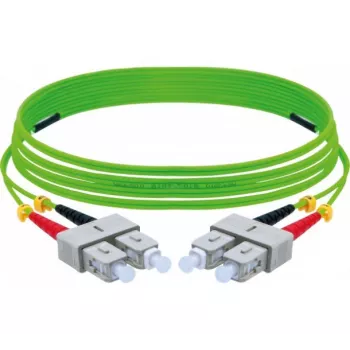 Cavo patch in fibra ottica OM5 EXERTIS CONNECT SC duplex su SC duplex, 50/125 µm, UPC, verde lime, 1 m 392901