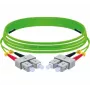 Cavo patch in fibra ottica OM5 EXERTIS CONNECT SC duplex su SC duplex, 50/125 µm, LSZH, verde lime, 3 m 392903