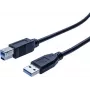 Cavo USB 3.0 EXERTIS CONNECT, connettore maschio USB-A su connettore maschio USB-B, 1,0 m, nero, 5 Gbps 532464
