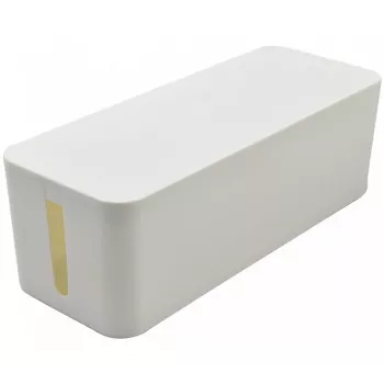 Exertis Connect Box grande per la gestione dei cavi per ciabatte, bianco, 400 x 160 x 135 mm 573423