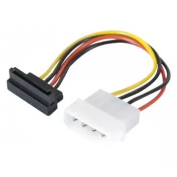 EXERTIS CONNECT Cavo adattatore di alimentazione SATA, Molex a SATA 4 pin angolare, Molex a connettore femmina SATA angolare, 15 cm 147553