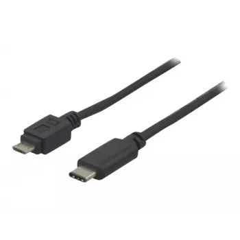EXERTIS CONNECT Cavo USB 2.0, USB Type-C a Micro-B, nero, 1,0 m 150301