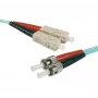 EXERTIS CONNECT OM3 cavo patch in fibra ottica, 50/125 µm, 2x ST su SC Duplex, aqua, 5 m 392764