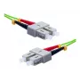 EXERTIS CONNECT OM5 SC Duplex su SC Duplex cavo patch in fibra ottica, 50/125 µm, UPC, verde lime, 2 m 392902