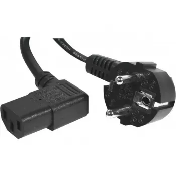 EXERTIS CONNECT cavo di alimentazione, connettore maschio Schuko su connettore femmina IEC C13 angolare, nero, 3,0 m 808211