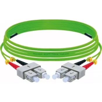 EXERTIS CONNECT OM5 SC Duplex su SC Duplex cavo patch in fibra ottica, 50/125 µm, LSZH, verde lime, 10 m 392906