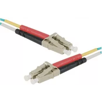 EXERTIS CONNECT HD OM3 LC Duplex cavo patch in fibra ottica, 50/125 µm, aqua, 0,5 m 392720
