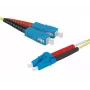 EXERTIS CONNECT cavo patch in fibra ottica Eco OS2 SC Duplex su LC Duplex 3m giallo 392863
