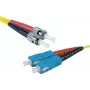 Exertis Connect ST/UPC su SC/UPC single-mode Duplex OS2 cavo patch in fibra ottica, 3m, giallo 392883