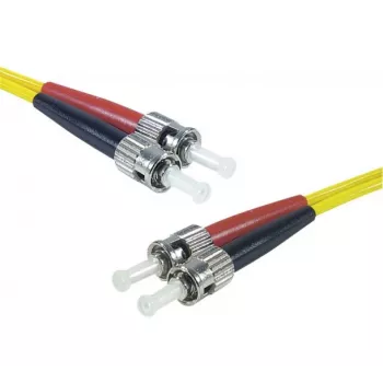 EXERTIS CONNECT Cavo patch in fibra ottica Eco, OS2 monomodale, duplex ST/UPC su ST/UPC, giallo, 1,0 m 392891
