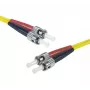 EXERTIS CONNECT Cavo patch in fibra ottica Eco, OS2 monomodale, duplex ST/UPC su ST/UPC, giallo, 1,0 m 392891