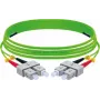EXERTIS CONNECT Cavo patch in fibra ottica OM5 SC duplex su SC duplex UPC, 50/125 µm, verde lime, 5 m 392904