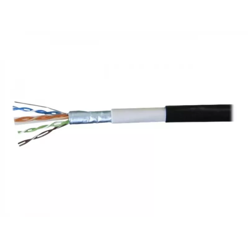 EXERTIS CONNECT Cavo patch outdoor impermeabile Cat6 F/UTP, 2m, nero 845040