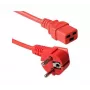 Exertis Connect Cavo di alimentazione 16 A Schuko angolato su C19 dritto, rosso, 2 m 640055
