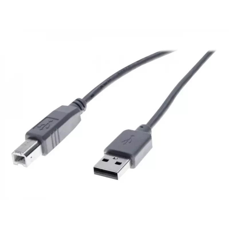 Exertis Connect Cavo USB 2.0 connettore maschio USB-A su connettore maschio USB-B 1,0m grigio 532407
