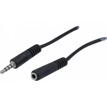 EXERTIS CONNECT Cavo di prolunga audio stereo 3,5mm, connettore maschio su connettore femmina, 2m, nero 721133
